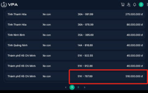 Đấu giá biển số chiều 27/10: Biển số tiến của TP. HCM được trả giá cao nhất