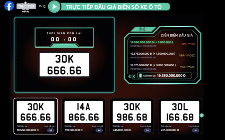 Top 5 biển số đẹp đắt nhất tuần đầu năm 2024, kỷ lục mới được thiết lập